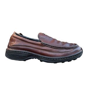 Timberland Brown Leather Slip-On Loafers Driving Shoes Men's Size 10 M